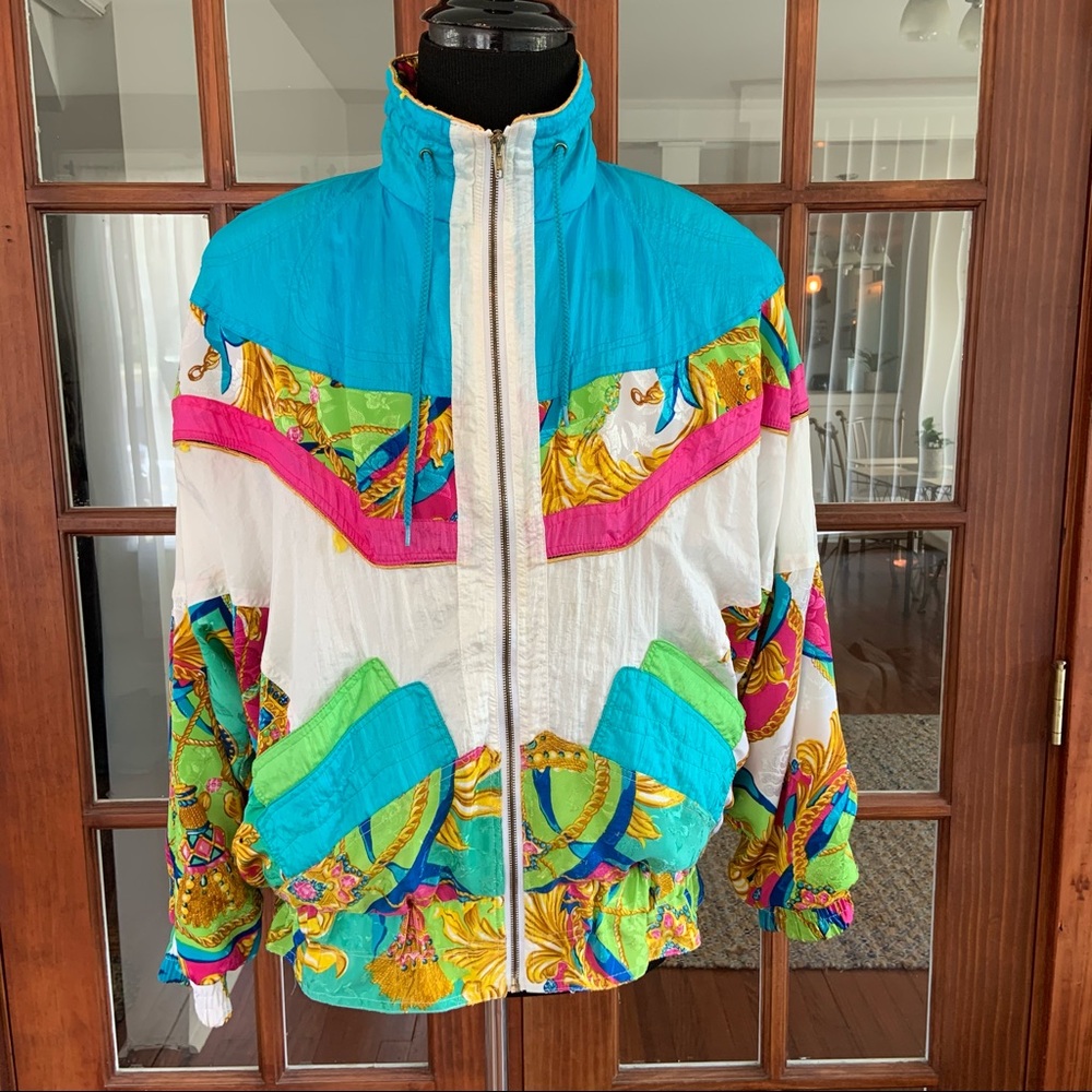 Vintage 1990’s Colorful Bomber Clipper Bay
